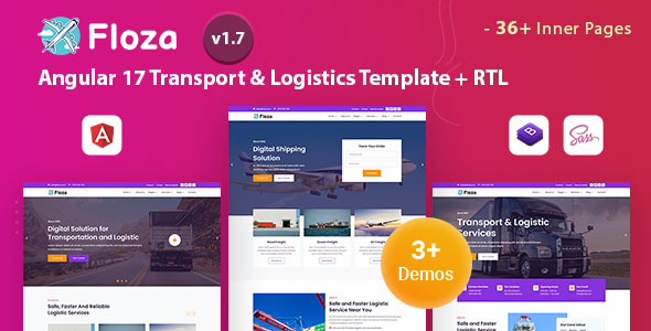 Floza - Transport Logistics Angular 17+ Template