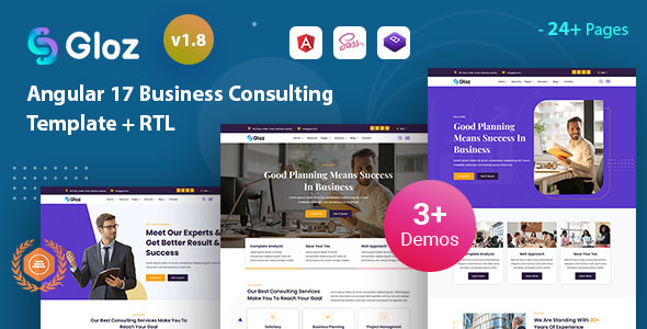 Gloz - Business & Legal Consulting Angular 17+ Template