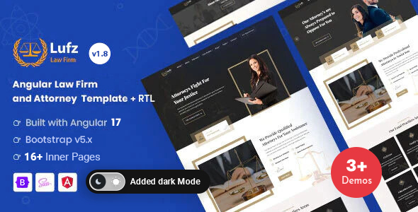 Lufz - Law Firm & Attorney Angular 17+ Template