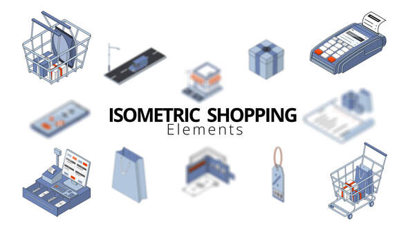 Isometric Shopping Elements alt