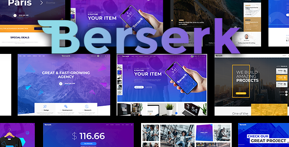 Berserk - Creative Multipurpose Commerce Blog Apps HTML template