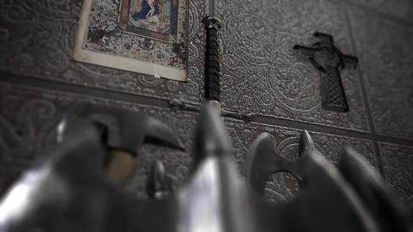 Medieval Weapon Inside A Church