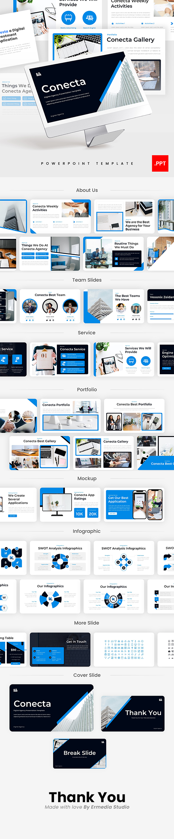 Conecta – Digital Agency PowerPoint Template