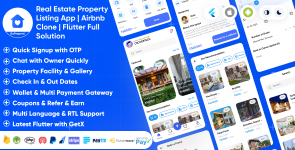 GoProperty - Real Estate Property Listing App | Rentals-Exchange-Buy | Airbnb Clone | Full Solution