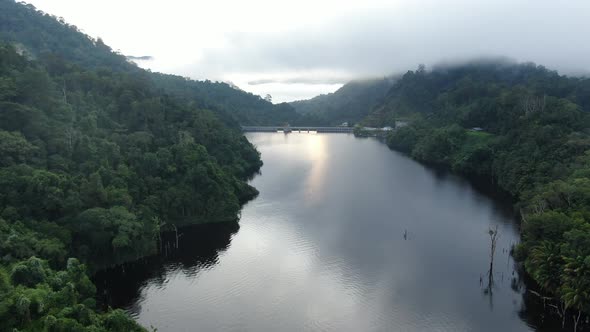 Aerial View of Fjords at New Zealand