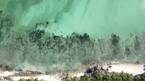 Ocean Near the Coast of Zanzibar Island Tanzania Slow Motion