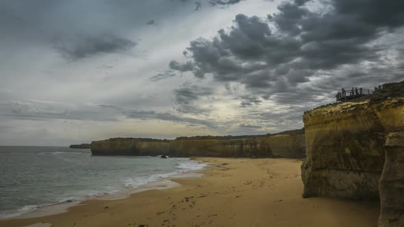 Timelapse of lookout on Great Ocean Road