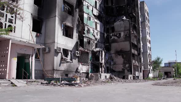 Residential Building Destroyed By the War in Ukraine Borodyanka Bucha District