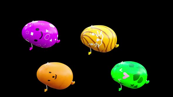 45 Easter Day Eggs Dancing HD