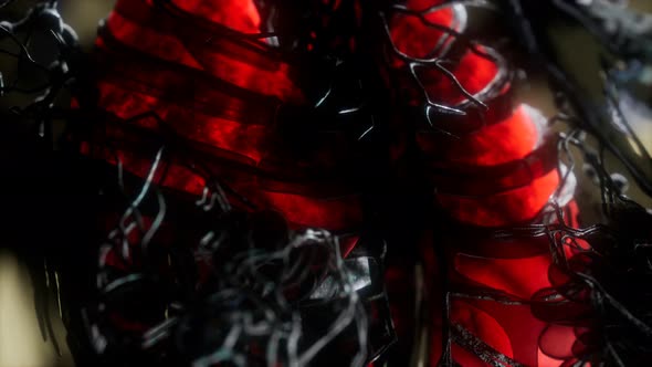 Human Body Scan with Glowing Lungs and Trachea alt