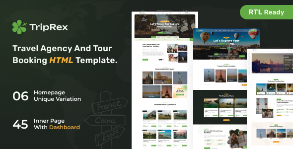 TripRex - Travel Agency and Tour Booking HTML Template