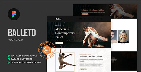 Balleto - Ballet School Figma Template