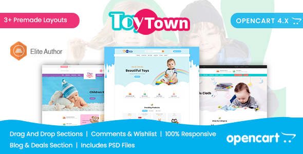 Toytown – Kids Clothing & Toys Opencart Theme
