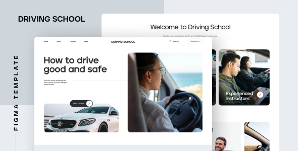 Driving School | Figma Website Template Design