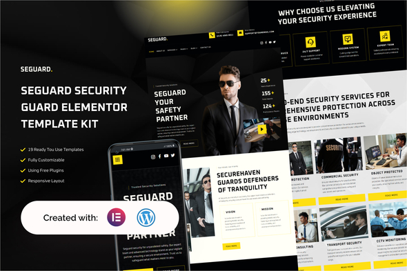 Seguard Guard & Security Service Elementor Template Kit