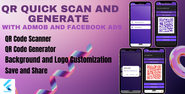 QR Quick Scan and Generate with admob and facebook ads
