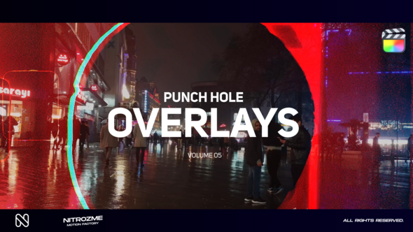Punch Hole Overlays Vol. 05 for Final Cut Pro X alt