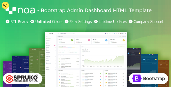 Noa - Bootstrap Admin Dashboard HTML Template