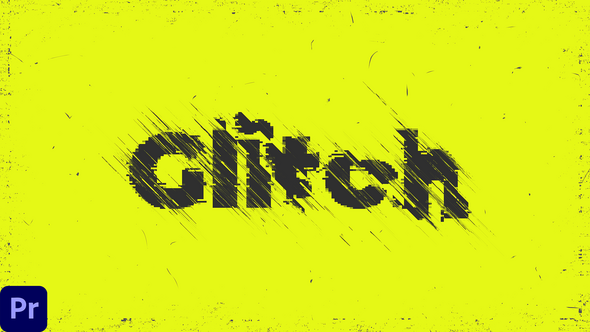 Flat Glitch Logo MOGRT