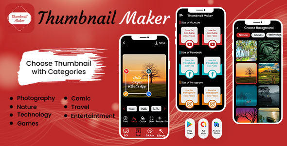 Thumbnail Maker - Channel Art - Banner Studio - Photo Editor - Banner editor - Video Thumbnail
