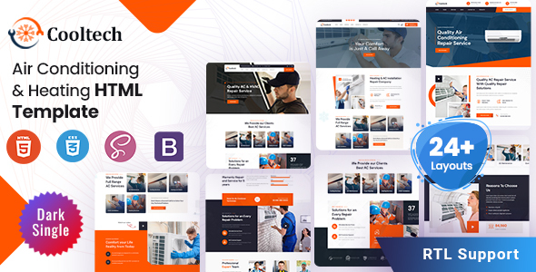 Cooltech - Air Conditioning & Heating HTML Template