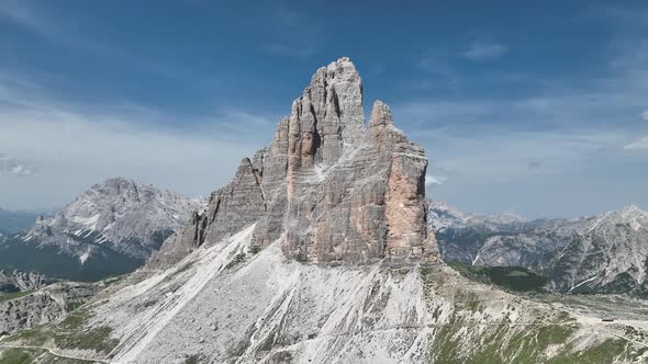 Beautiful sunny day in Dolomites mountains