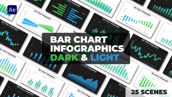 Bar Chart Infographics | Dark and Light Themes