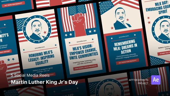 Social Media Reels - Martin Luther King Jr's Day After Effects Template