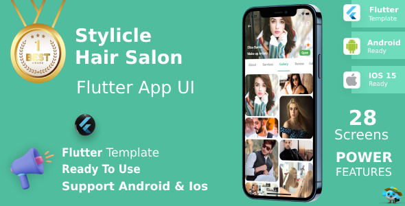 Hair Salon Booking Android App Template + iOS App Template | Flutter | Stylicle