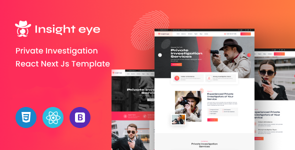 Insighteye - Private Investigator React Next Js Template