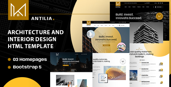 Antilia - Architect & Interior Design HTML Template