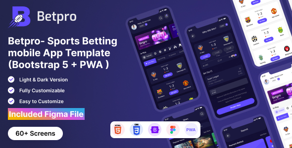 Betpro- Sports Betting Mobile App Template