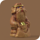 Sculpture Amulet Dwarf Miner With Gold In Bag - 3DOcean Item for Sale