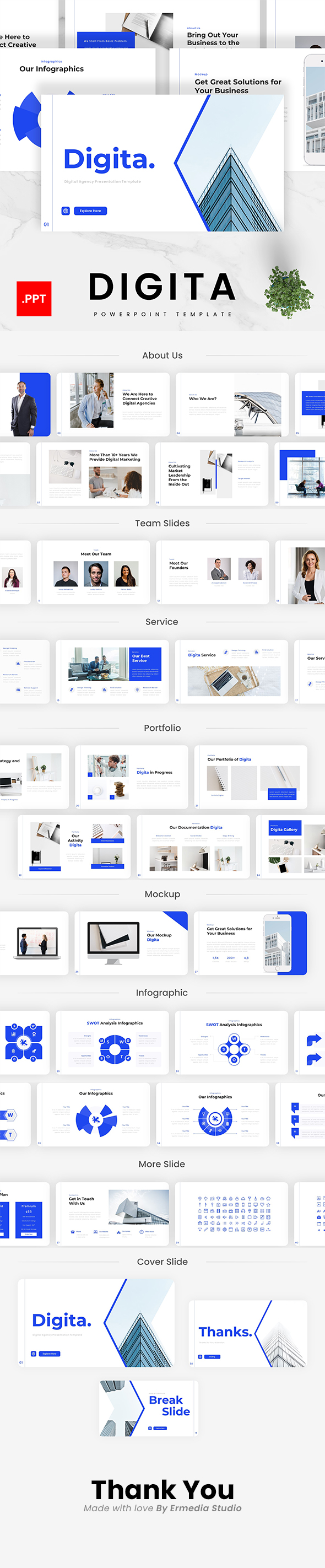 Digita – Digital Agency PowerPoint Template