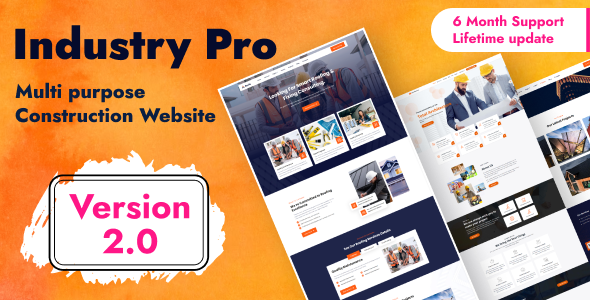 Industry PRO – Multipurpose Construction Builder and Agency Website Script