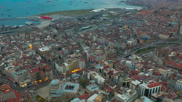 Roofs of Old Istanbul Against the Background of the Sea