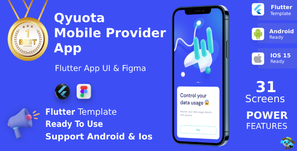Mobile Provider TopUp App ANDROID + IOS + FIGMA | UI Kit | Flutter | Online Recharge
