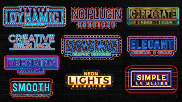 Neon Light Text Pack