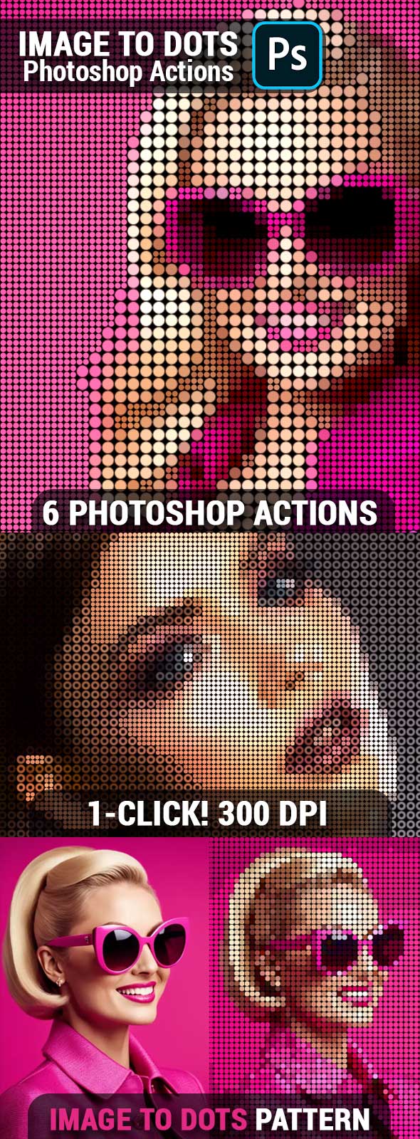 Dot Pixel Effect Photoshop Action