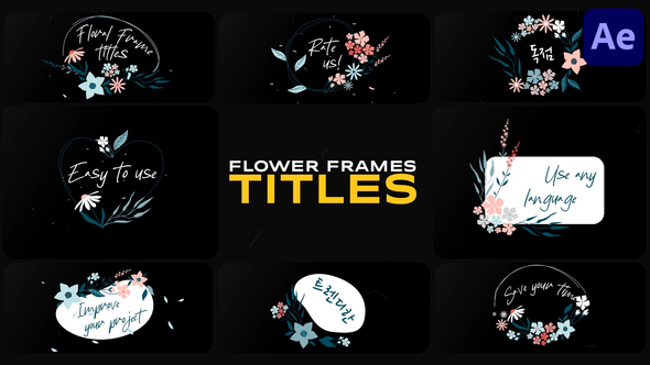 Flower Frames Titles for After Effects