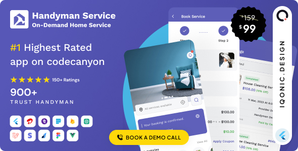 Handyman Service - On-Demand Home Service Flutter App with Complete Solution + ChatGPT
