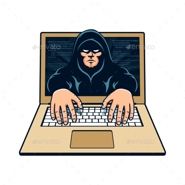 Hooded Hacker Gains Remote Access to Laptop