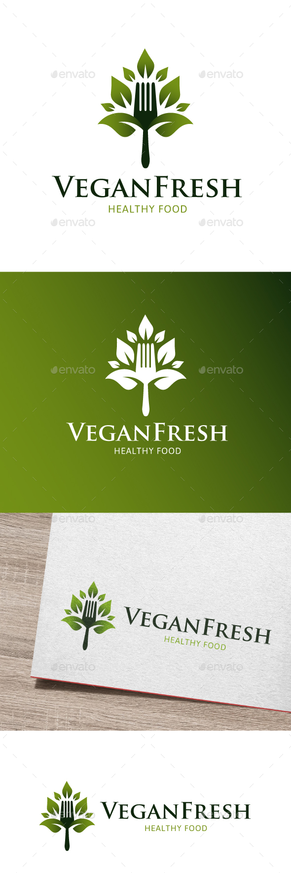 Vegan Fresh Logo Template