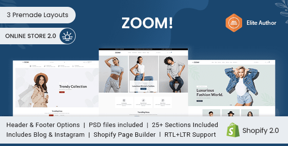 Zoom - Fashion & Clothing Multipurpose Shopify Theme