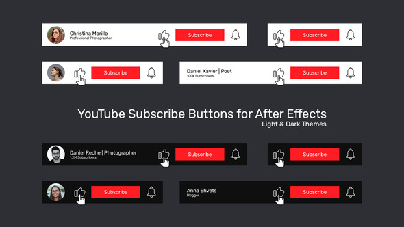 YouTube Subscribe Buttons for After Effects
