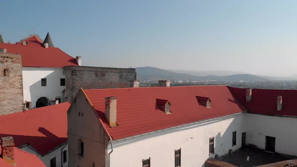 Aerial View of Medieval Castle Palanok