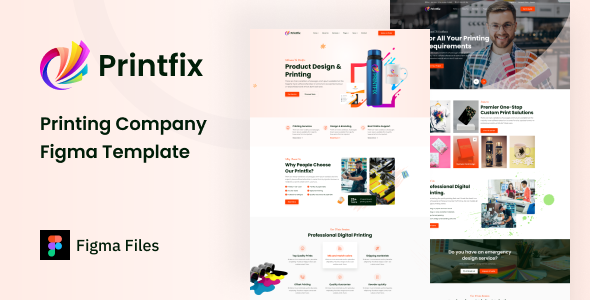 Printfix – Printing Company Figma Template