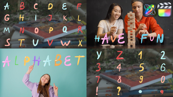 Colorful Liquid Alphabet for FCPX alt