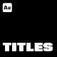 Animated Titles - VideoHive Item for Sale