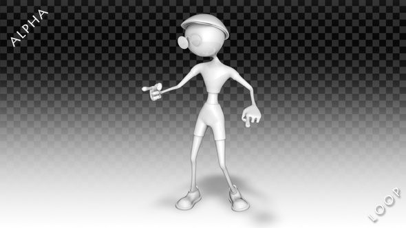 3D Man Character - Cartoon Ritm Dance